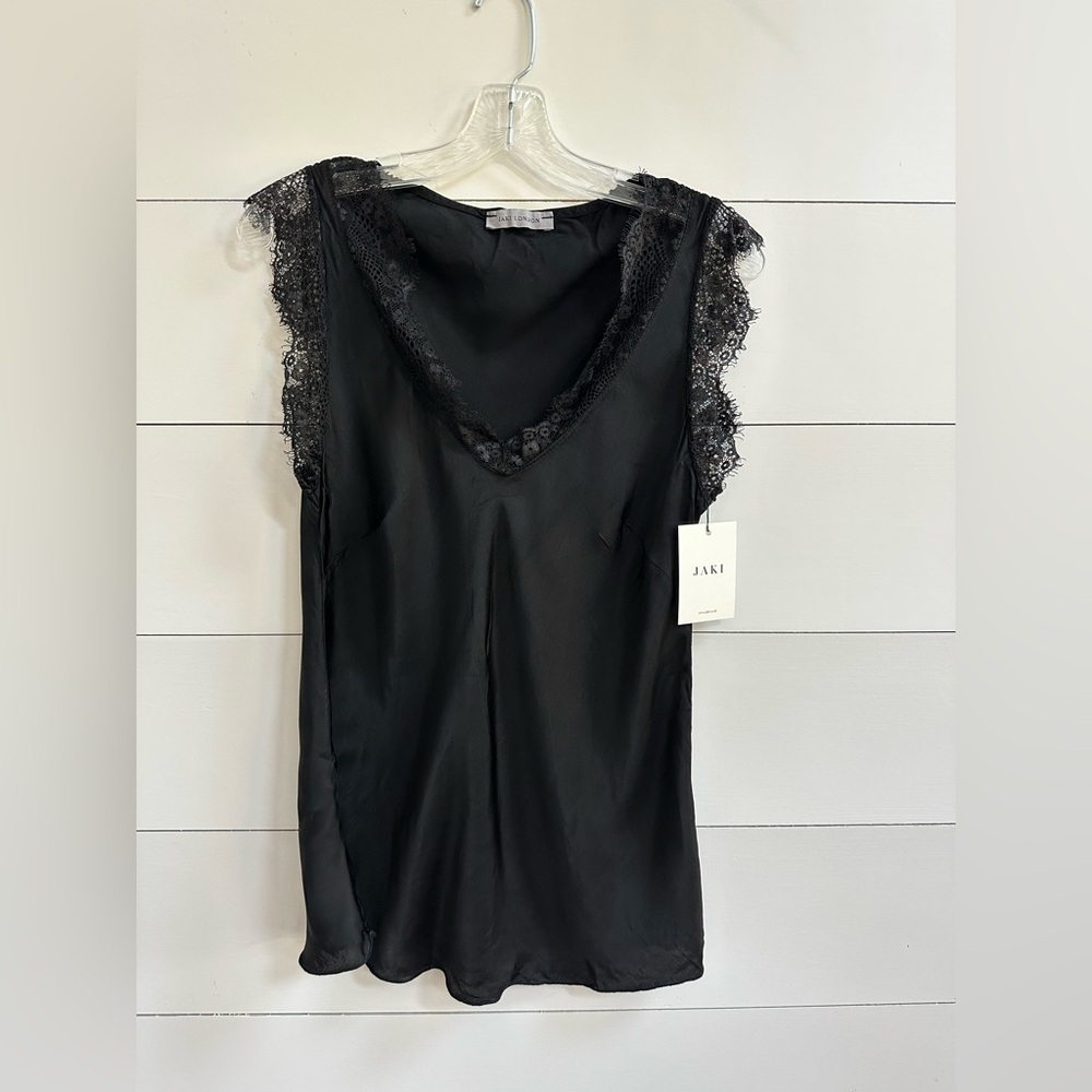 Jaki London V Neck Lace Trim Camisole NWT